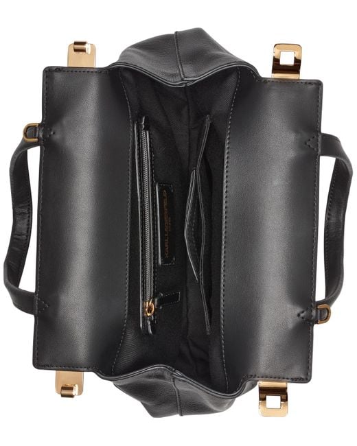 Karl Lagerfeld Black Jacqueline Medium Leather Satchel