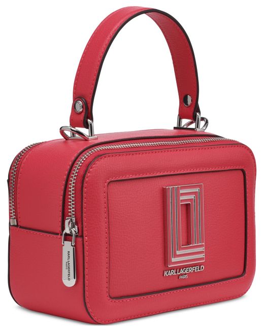 Karl Lagerfeld Pink Simone Leather Crossbody