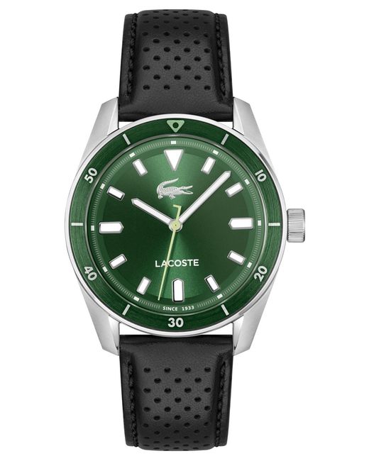 Lacoste Green Boston Leather Strap Watch for men
