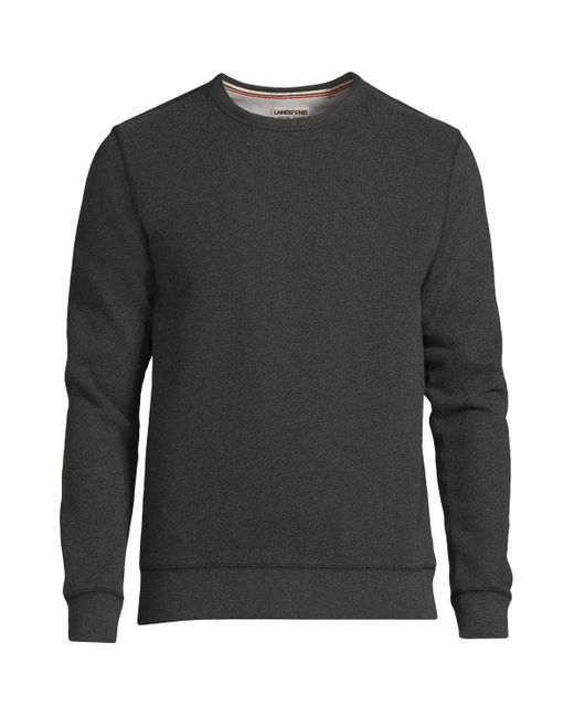 Lands' End Tall Long Sleeve Serious Sweats Crewneck Sweatshirt in Gray