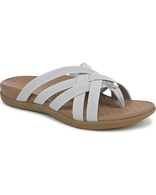 Vionic Gray Tia Thong Sandals