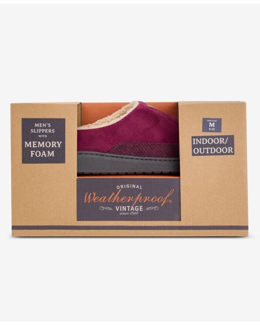 Weatherproof Red Faux-suede Clogs for men