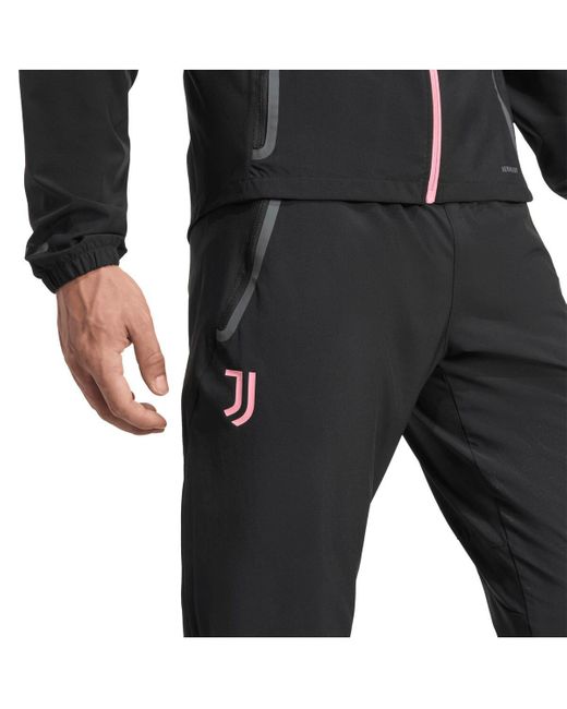 Adidas Black Juventus 2025/26 Tiro Vis Tech Aeroready Travel Pants for men