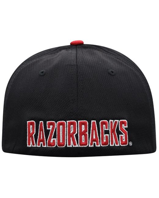 Top Of The World Red Arkansas Razorbacks Reflex Fitted Hat for men