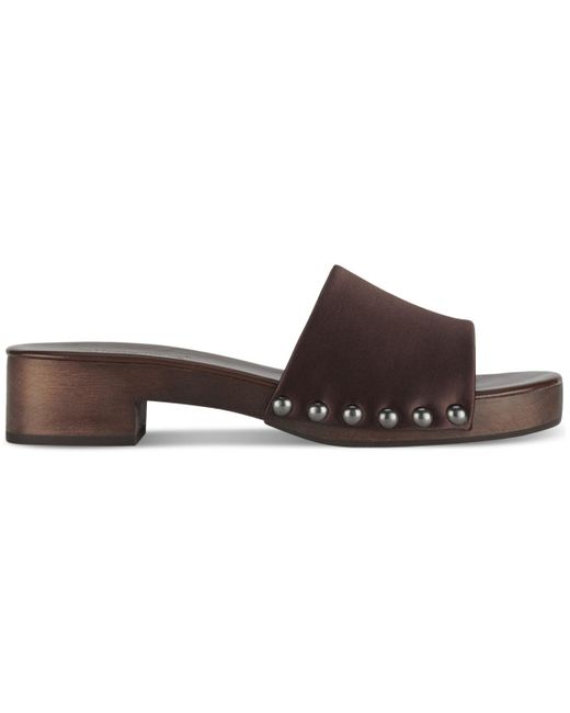 Jeffrey Campbell Brown Cambrie Wooden Platform Slide Sandals