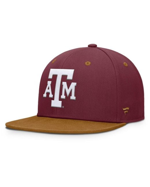 Fanatics Red Maroon/brown Texas A M aggies Nobo Fitted Hat for men