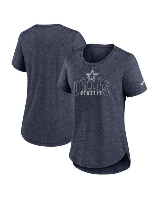 Nike Blue Distressed Dallas Cowboys Fashion Tri-blend T-shirt