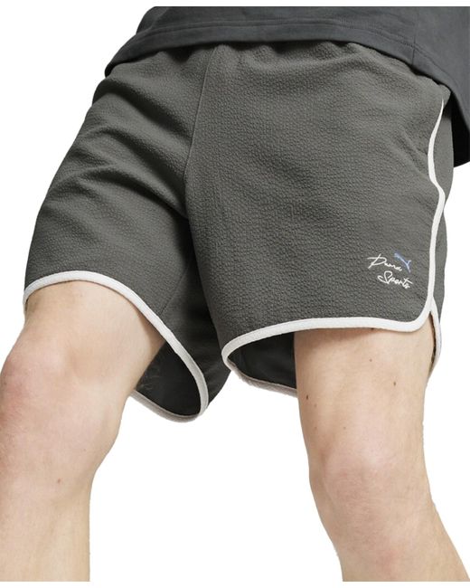PUMA Gray Team Performance 6" Shorts for men