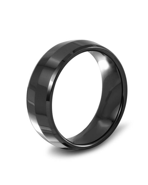 Macy's Men's Ring, Black Ceramic Ring for men