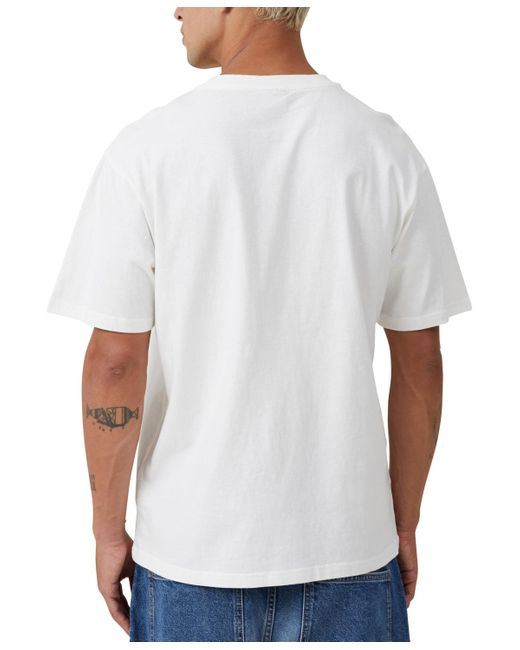 Cotton On White Loose Fit College T-shirt for men