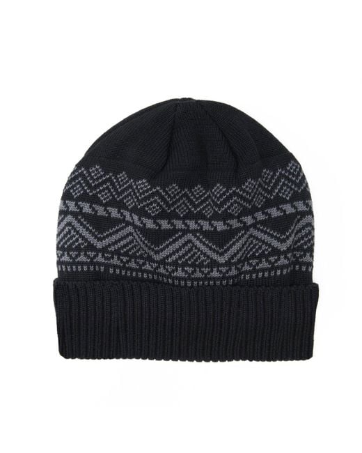 Muk Luks Black Cuff Cap for men