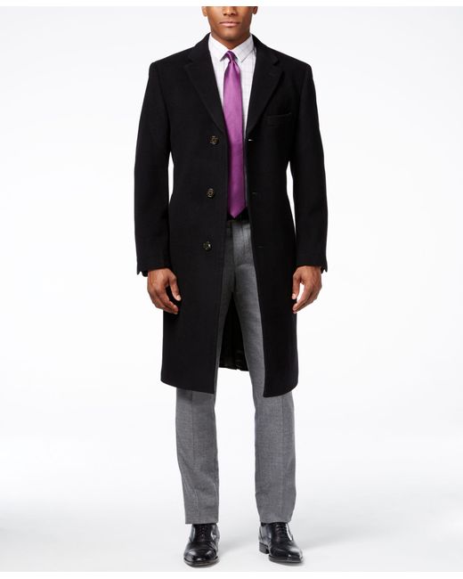 Lauren by Ralph Lauren Black Columbia Cashmere-blend Overcoat for men