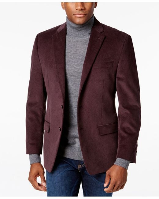 Lauren by ralph lauren Elbow Patch Corduroy Sport Coat in Purple for