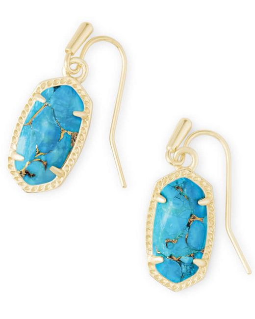 Kendra Scott 18k Gold Vermeil Blue Lapis Drop Earrings (also In Mother-of-pearl & Turquoise)