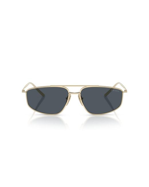Prada Blue Rectangle Sunglasses