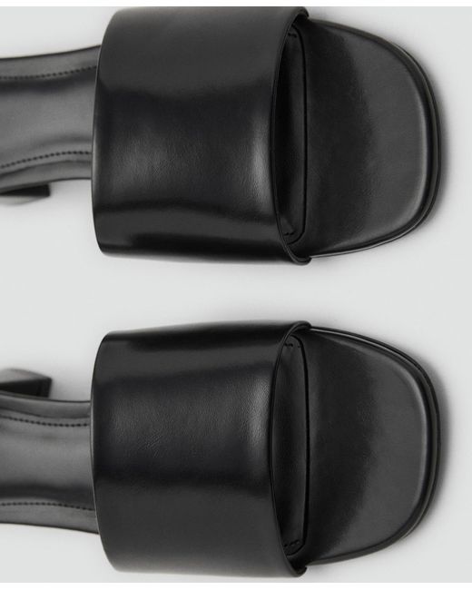 Mango Black Block-heel Strap Sandals