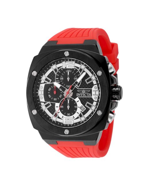 INVICTA WATCH Red 48880 Racing Quartz Chronograph Black Dial Watch for men