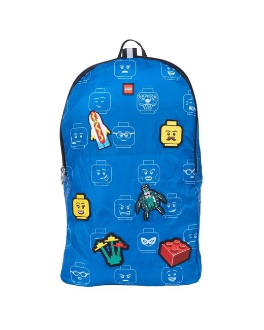 Legobags Lego Minifigure Packable Backpack W/ 6 Patches in Blue | Lyst