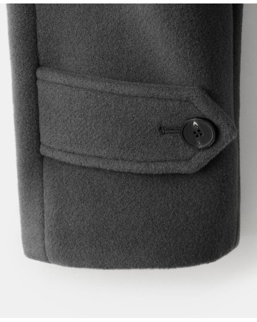 Mango Black Belt Woolen Coat