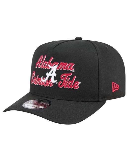 KTZ Black Alabama Crimson Tide Vintage Chainstitch 9fifty A-frame Snapback Hat for men