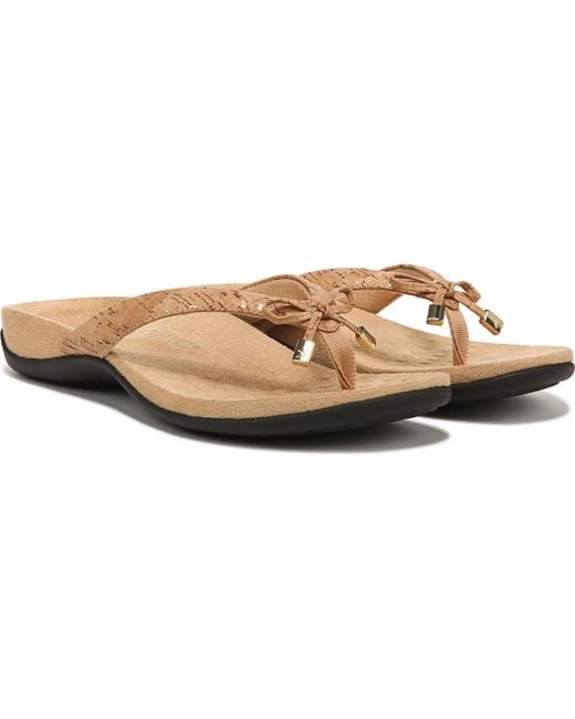 Vionic White Bella Thong Sandals