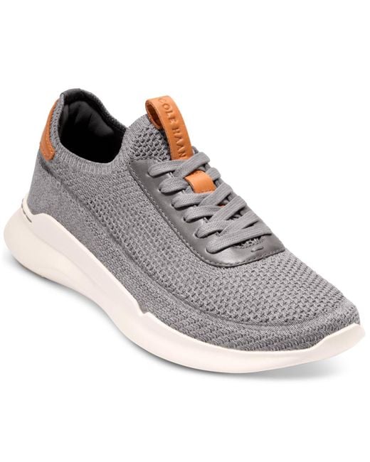 Cole Haan Gray Grand Crosscourt Stitchlite Runox Leather Sneaker for men