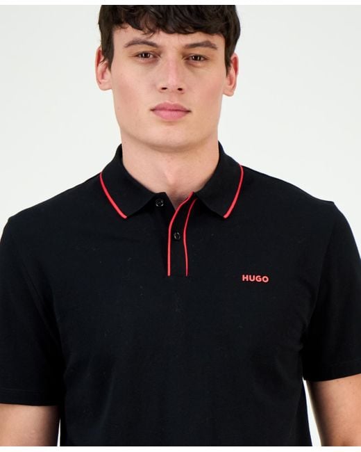 Boss Black Dalombi Short Sleeve Button-placket Polo Shirt for men