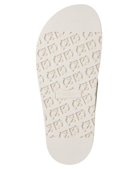 Donna Karan White Hooper Toe Ring Sandals