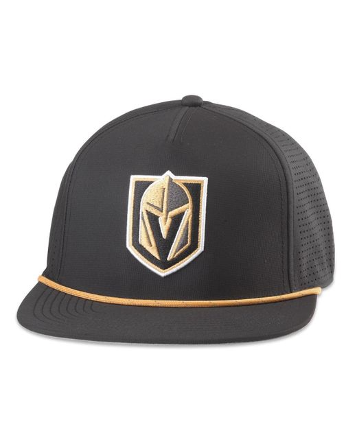 American Needle Black Vegas Golden Knights Buxton Pro Tech Adjustable Hat for men