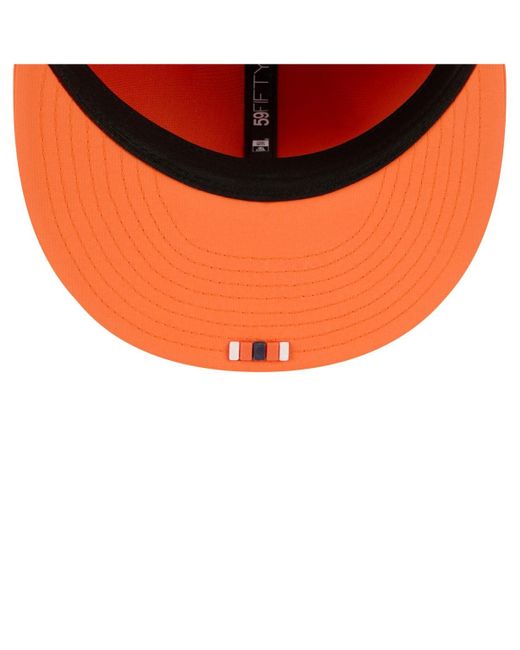 KTZ Orange Denver Broncos 2025 Sideline 59fifty Fitted Hat for men