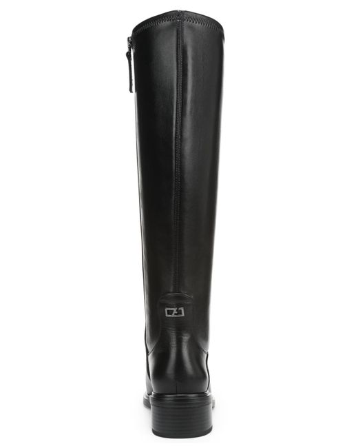 Franco Sarto Black Gisella Round Toe Zip Tall Boots