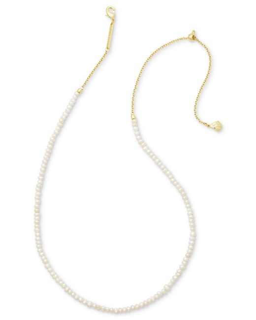 Kendra Scott White 14k Gold-plated Cultured Freshwater Pearl 19" Strand Necklace