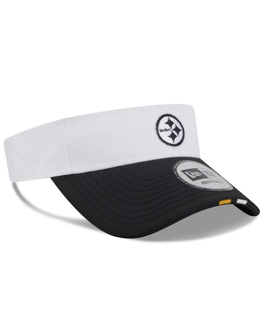 KTZ Multicolor White/black Pittsburgh Steelers 2025 Nfl Training Camp Adjustable Visor Hat for men