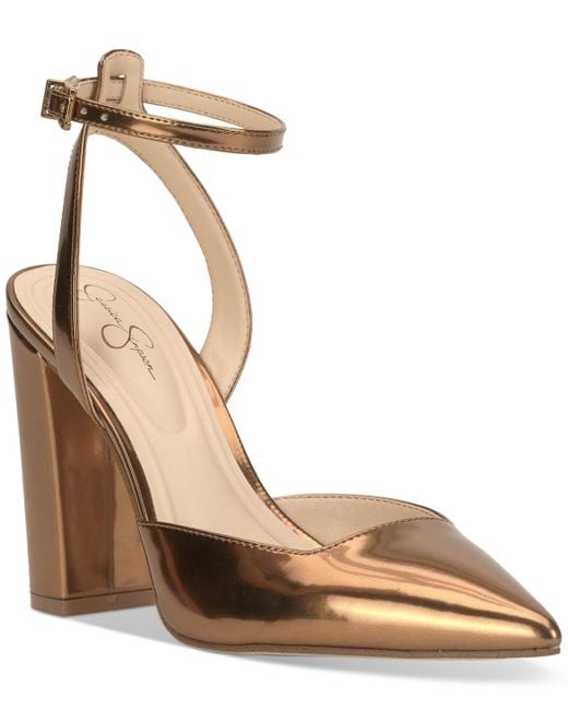 Jessica Simpson Natural Nazela Two-piece Pointed-toe Pumps