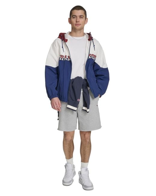 Champion Blue Packable Windbreaker Jacket for men