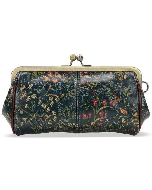Patricia Nash Green Renna Small Leather Wristlet