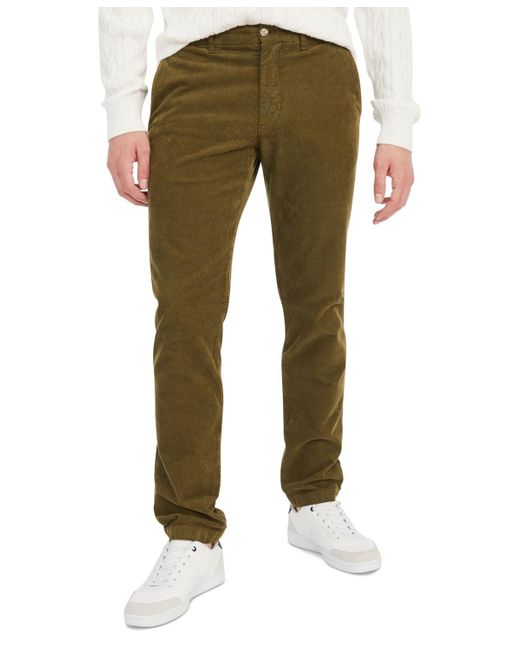 Tommy Hilfiger Denton Slim Straight-fit Corduroy Chino Pants in Green ...