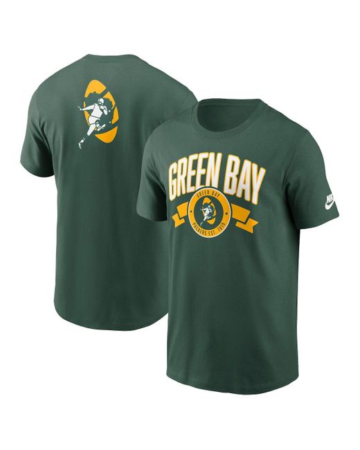 Nike Green Bay Packers Rewind Front And Back Hit Essential T-shirt for men