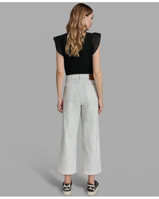 Karl Lagerfeld Gray Solid Ankle Pants