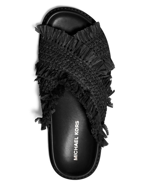 Michael Kors Black Peyton Flat Sandals