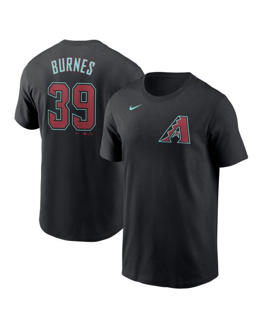 Nike Black Corbin Burnes Arizona Diamondbacks Fuse Name Number T-shirt for men