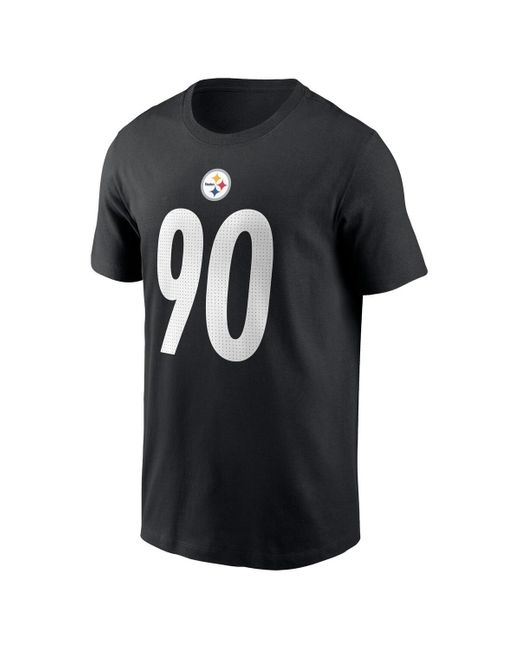Nike Black T.j. Watt Pittsburgh Steelers Player Name And Number T-shirt for men