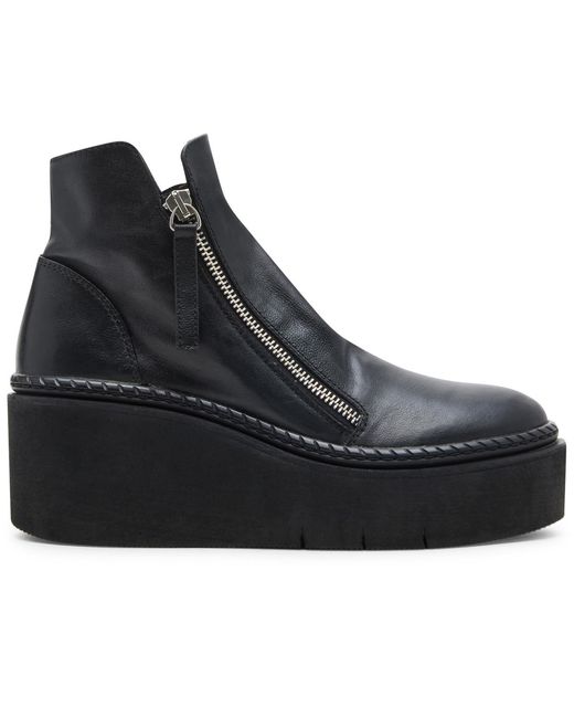 Steve Madden Black Drift Platform Wedge Booties