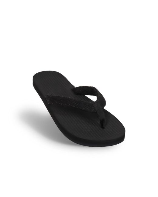 indosole Black Flip Flops Recycled Pable Straps for men