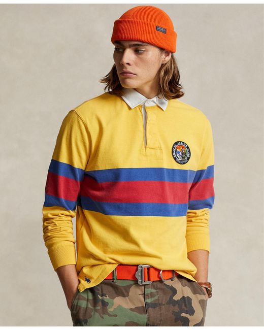 Polo Ralph Lauren Yellow Hiking Patch Rugby Shirt for men