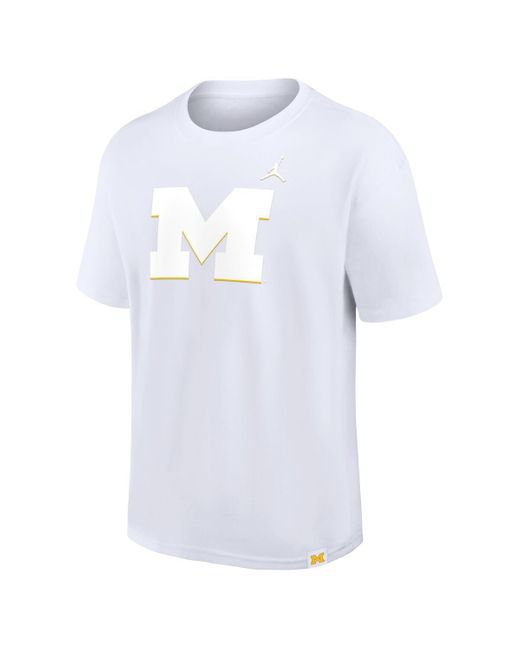 Nike Blue Michigan Wolverines 2-hit Statement Max90 T-shirt for men
