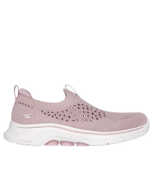 Skechers Go Walk 7 Blink Casual Walking Sneakers From Finish Line in Pink Lyst