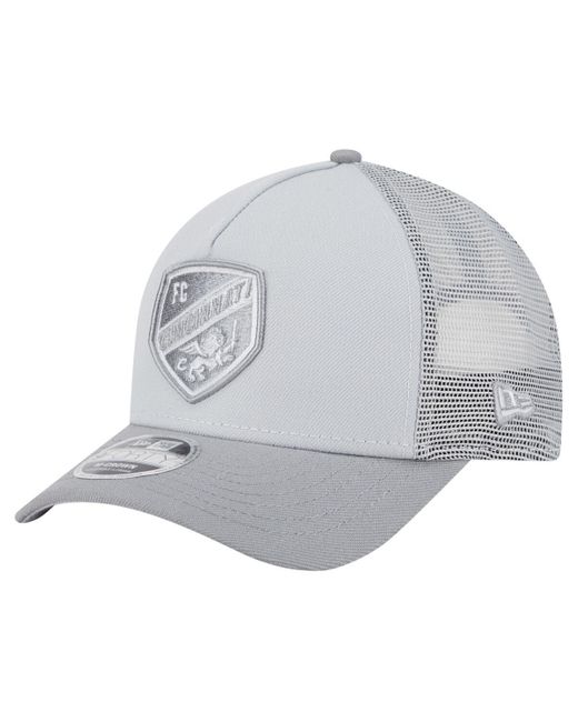 KTZ Gray Fc Cincinnati Color Pack 9forty M-crown A-frame Adjustable Trucker Hat for men
