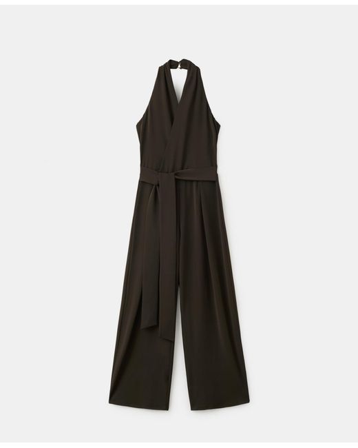 Mango Black Bow Wrap Jumpsuit