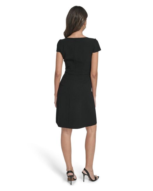 slim fit dress slacks Vince Camuto Black Laser-Cut Fit and Flare Cocktail Dress  SilkRoll
